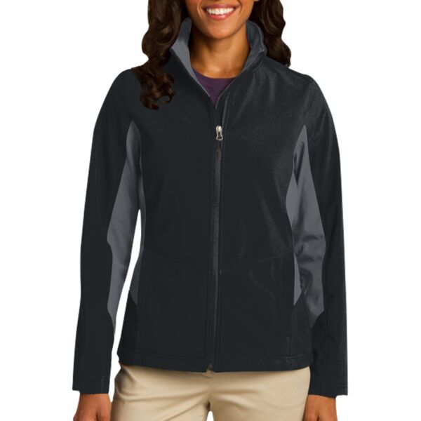 Ladies Core Colorblock Soft Shell Jacket Thumbnail