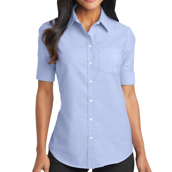 Ladies Short Sleeve SuperPro  Oxford Shirt Thumbnail